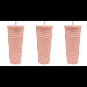 Starbucks matte pink studded tumbler